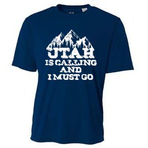 Utah Is Calling And I Must Go Mountains Cooling Performance Crew T-Shirt