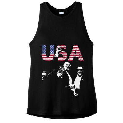 Usa Inauguration Day 2025 Vance 2028 Ladies PosiCharge Tri-Blend Wicking Tank