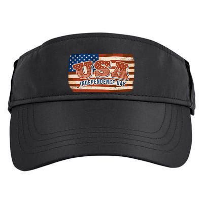 USA Independence Day Vintage Flag Adult Drive Performance Visor