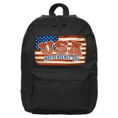 USA Independence Day Vintage Flag 16 in Basic Backpack