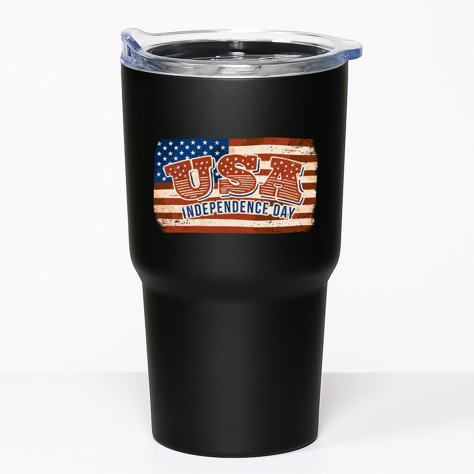 USA Independence Day Vintage Flag Tumbler