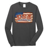 USA Independence Day Vintage Flag Long Sleeve Shirt