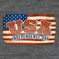 USA Independence Day Vintage Flag Button