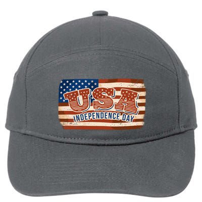 USA Independence Day Vintage Flag 7-Panel Snapback Hat