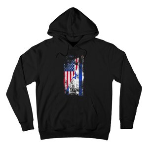 Usa Israel Flags United States Of America Israeli Hoodie