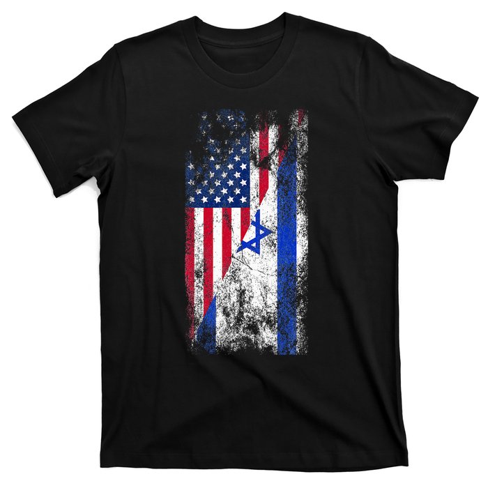 Usa Israel Flags United States Of America Israeli T-Shirt