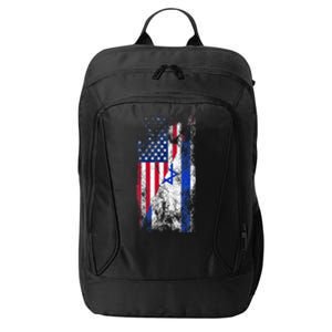 Usa Israel Flags United States Of America Israeli City Backpack