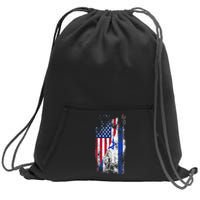 Usa Israel Flags United States Of America Israeli Sweatshirt Cinch Pack Bag