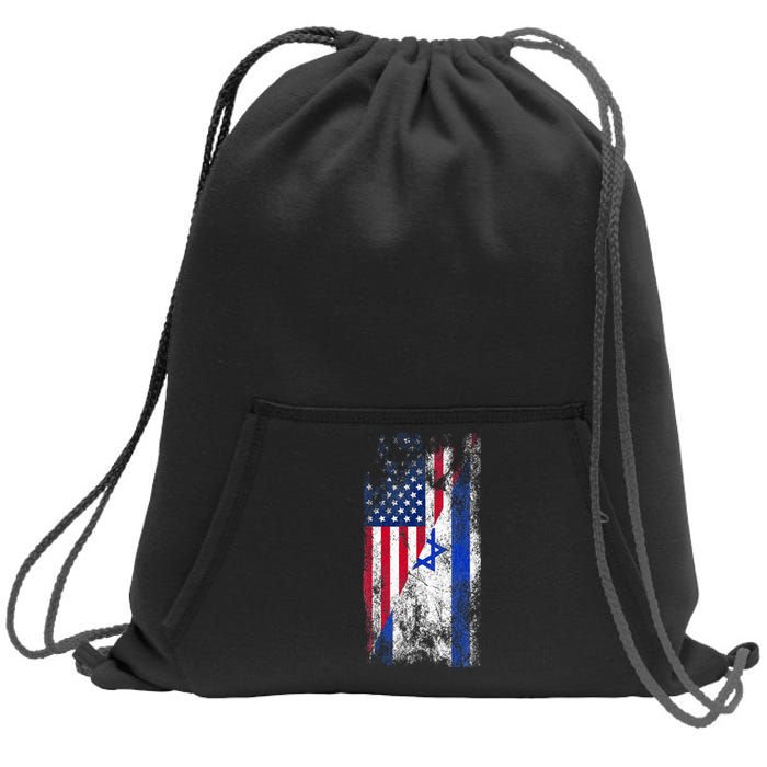 Usa Israel Flags United States Of America Israeli Sweatshirt Cinch Pack Bag