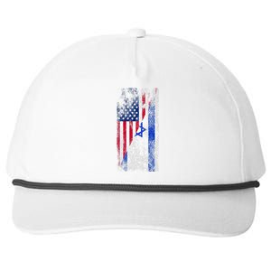 Usa Israel Flags United States Of America Israeli Snapback Five-Panel Rope Hat