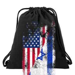 Usa Israel Flags United States Of America Israeli Drawstring Bag