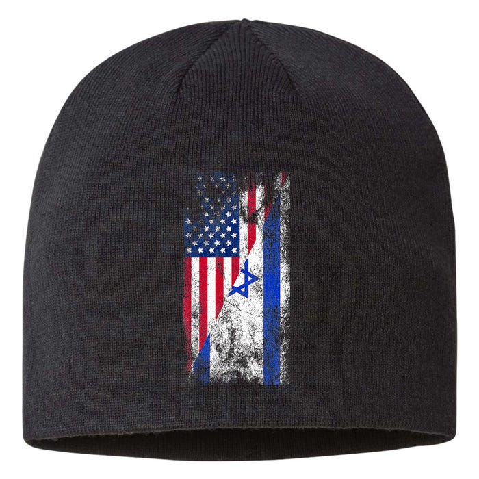 Usa Israel Flags United States Of America Israeli Sustainable Beanie