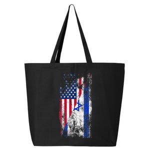 Usa Israel Flags United States Of America Israeli 25L Jumbo Tote