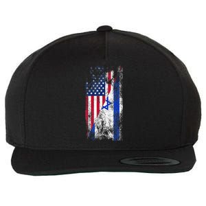 Usa Israel Flags United States Of America Israeli Wool Snapback Cap