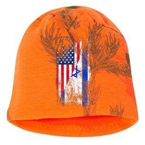 Usa Israel Flags United States Of America Israeli Kati - Camo Knit Beanie