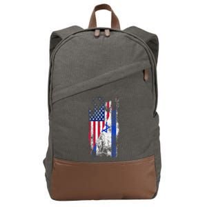 Usa Israel Flags United States Of America Israeli Cotton Canvas Backpack