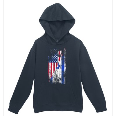 Usa Israel Flags United States Of America Israeli Urban Pullover Hoodie