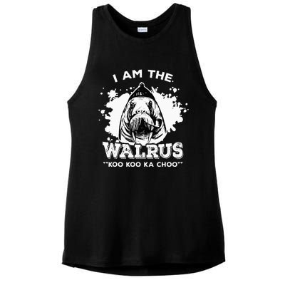 Unique Idea For B.E.A.T.L.E.S Fans Iamthewalrus Graphic Design Ladies PosiCharge Tri-Blend Wicking Tank