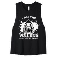 Unique Idea For B.E.A.T.L.E.S Fans Iamthewalrus Graphic Design Women's Racerback Cropped Tank