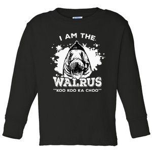 Unique Idea For B.E.A.T.L.E.S Fans Iamthewalrus Graphic Design Toddler Long Sleeve Shirt