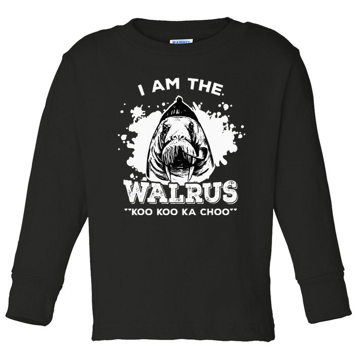 Unique Idea For B.E.A.T.L.E.S Fans Iamthewalrus Graphic Design Toddler Long Sleeve Shirt