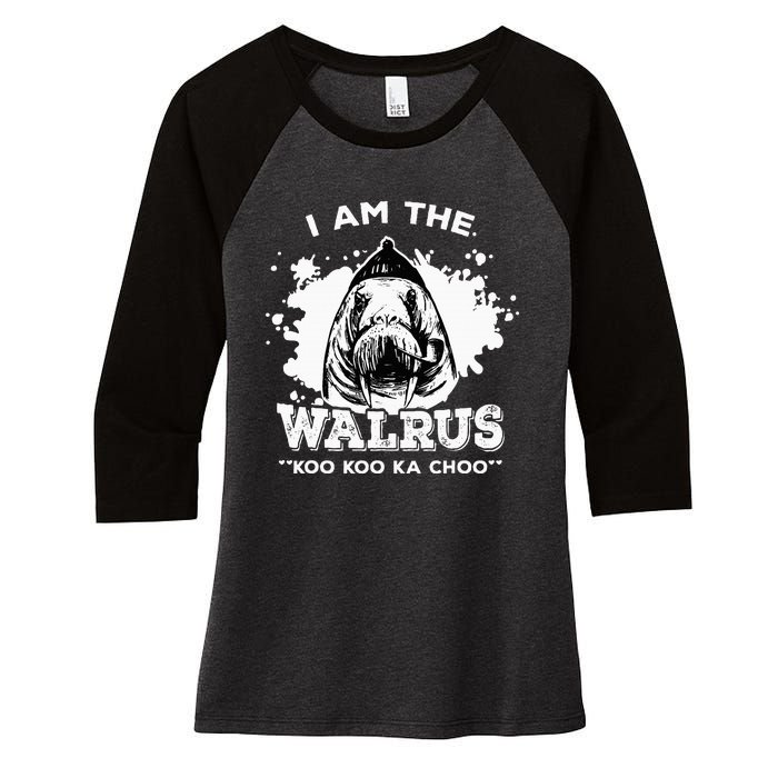 Unique Idea For B.E.A.T.L.E.S Fans Iamthewalrus Graphic Design Women's Tri-Blend 3/4-Sleeve Raglan Shirt