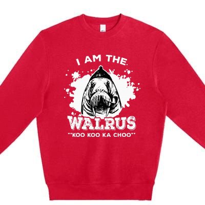 Unique Idea For B.E.A.T.L.E.S Fans Iamthewalrus Graphic Design Premium Crewneck Sweatshirt