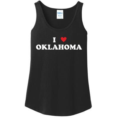 Usa I Heart State I Love Oklahoma Ladies Essential Tank