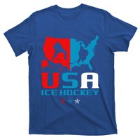 Usa Ice Hockey Independence Day American Flag Sports Gift T-Shirt