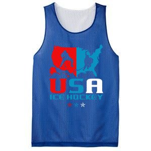 Usa Ice Hockey Independence Day American Flag Sports Gift Mesh Reversible Basketball Jersey Tank