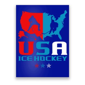 Usa Ice Hockey Independence Day American Flag Sports Gift Poster