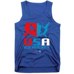 Usa Ice Hockey Independence Day American Flag Sports Gift Tank Top