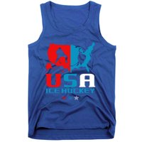 Usa Ice Hockey Independence Day American Flag Sports Gift Tank Top