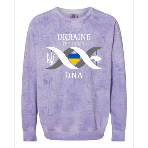 Ukraine Is In My DNA Colorblast Crewneck Sweatshirt