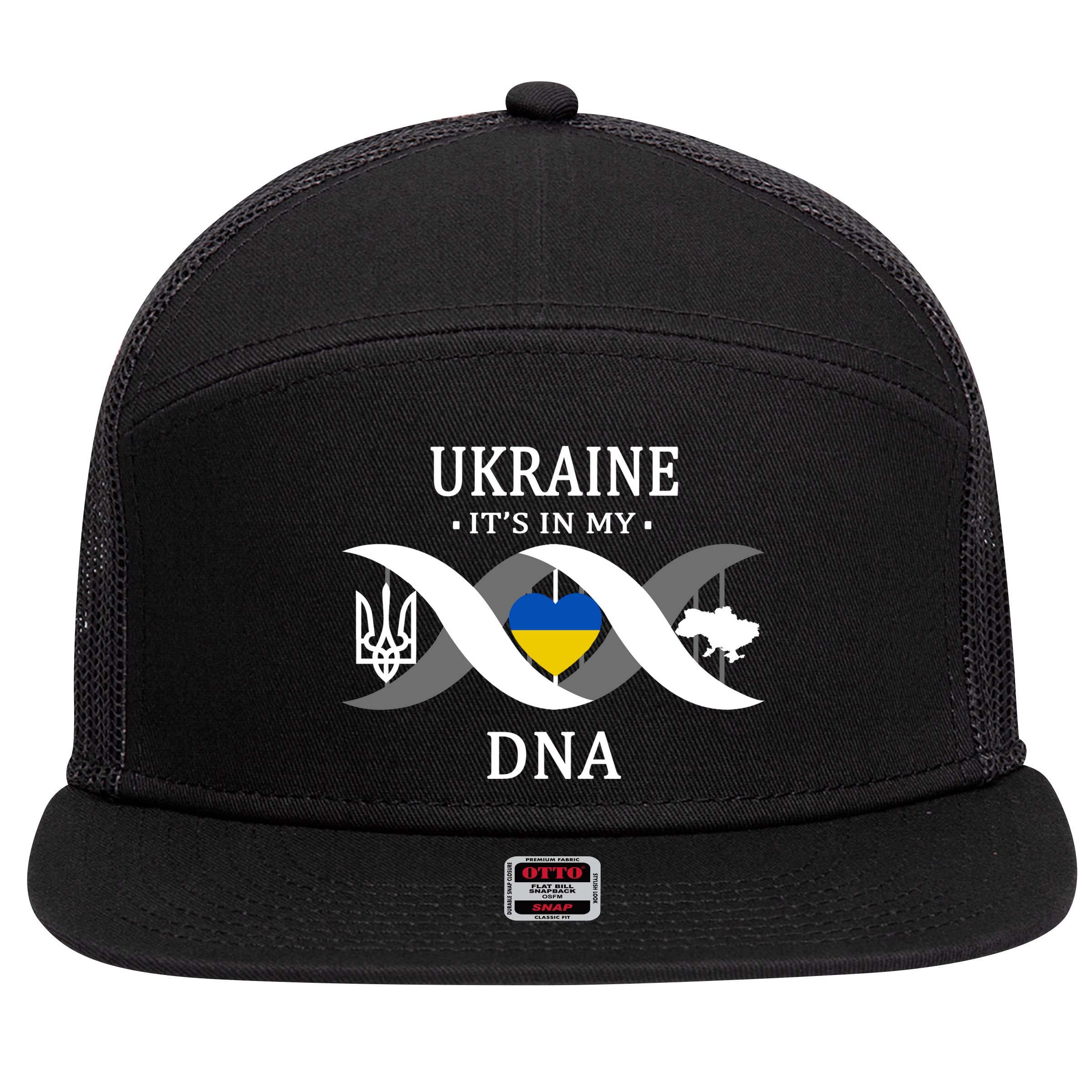 Ukraine Is In My DNA 7 Panel Mesh Trucker Snapback Hat