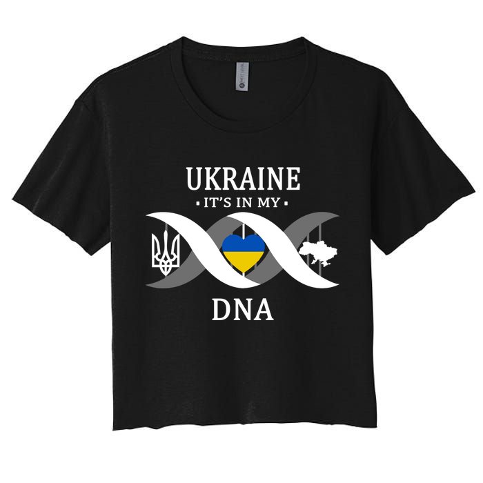 Ukraine Is In My DNA Women's Crop Top Tee