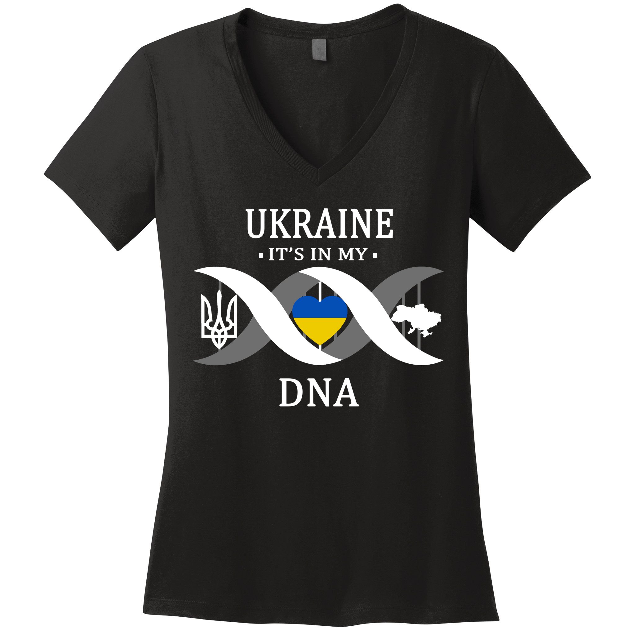 Ukraine Is In My DNA Women's V-Neck T-Shirt