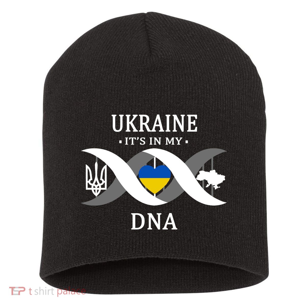 Ukraine Is In My DNA Short Acrylic Beanie