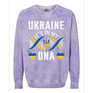 Ukraine Its In My DNA National Symbol Colorblast Crewneck Sweatshirt