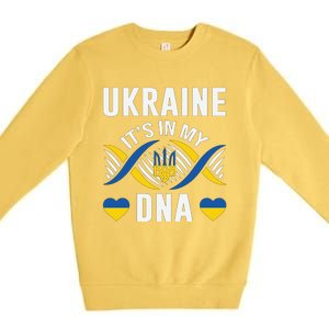 Ukraine Its In My DNA National Symbol Premium Crewneck Sweatshirt