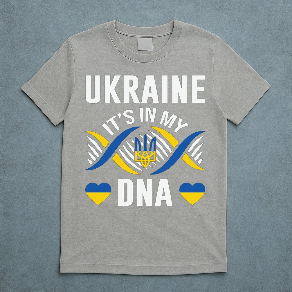Ukraine Its In My DNA National Symbol T-Shirt