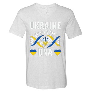 Ukraine Its In My DNA National Symbol V-Neck T-Shirt