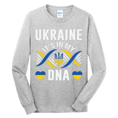Ukraine Its In My DNA National Symbol Tall Long Sleeve T-Shirt