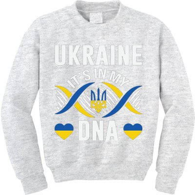 Ukraine Its In My DNA National Symbol Kids Sweatshirt