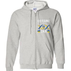 Ukraine Its In My DNA National Symbol Full Zip Hoodie