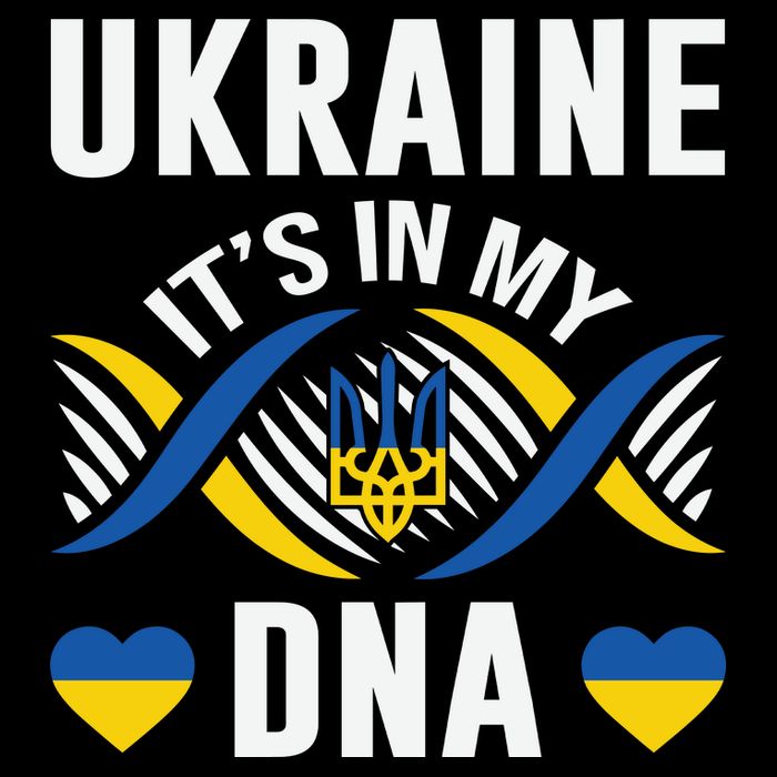 Ukraine Its In My DNA National Symbol Button