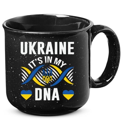 Ukraine Its In My DNA National Symbol 15oz Campfire Ceramic Mug