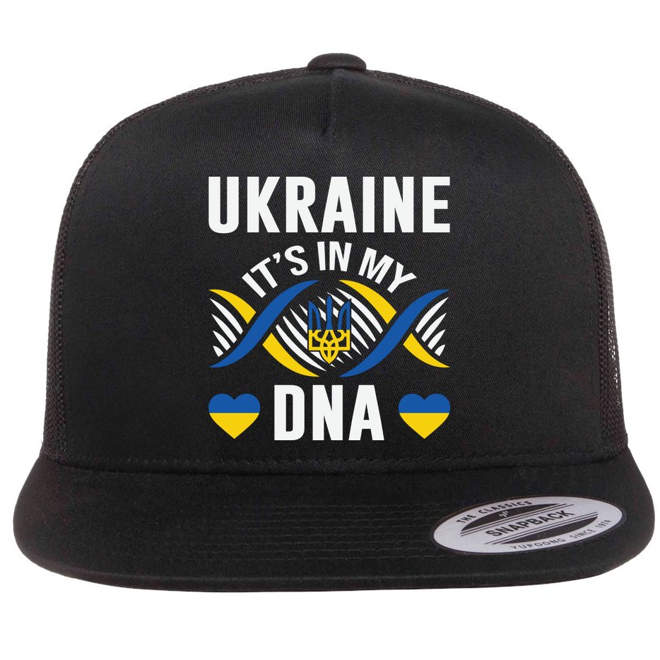 Ukraine Its In My DNA National Symbol Flat Bill Trucker Hat