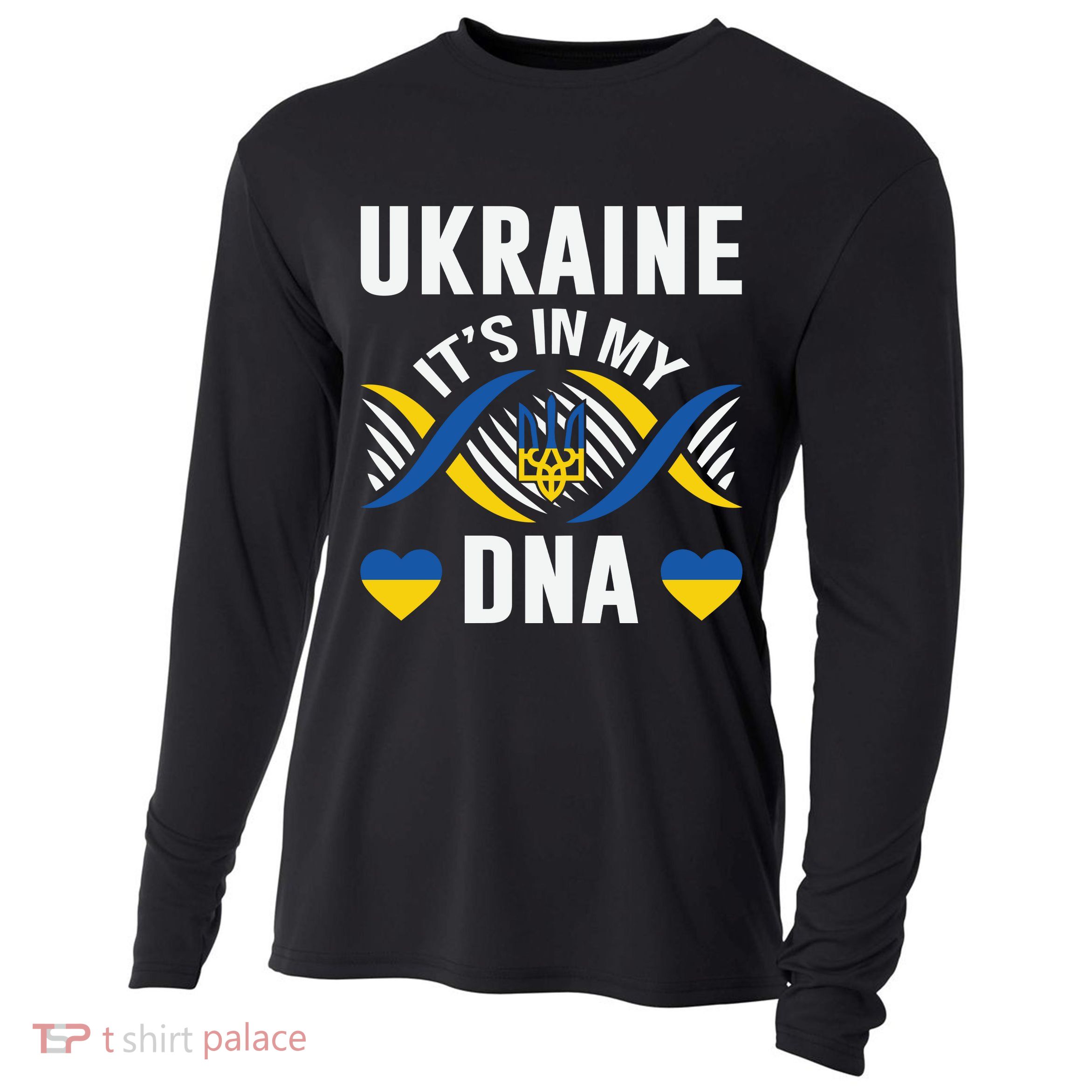 Ukraine Its In My DNA National Symbol Cooling Performance Long Sleeve Crew