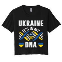 Ukraine Its In My DNA National Symbol Women's Crop Top Tee